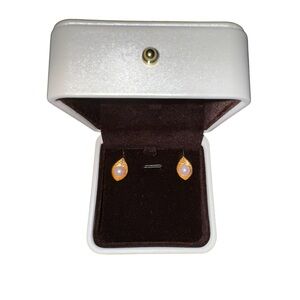 Gold and Pearl Earrings